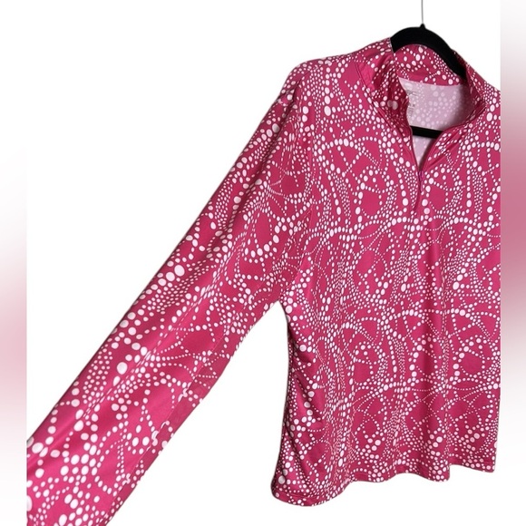 Gottex Women's Pink performance top,3/4 zip,mesh,gorpcore, Athleisure,athletic - Picture 2 of 13